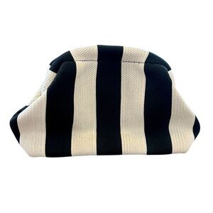 NEW Striped Clutch Pouch Black & White